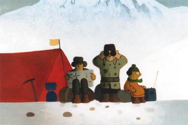 山上多雪的地方