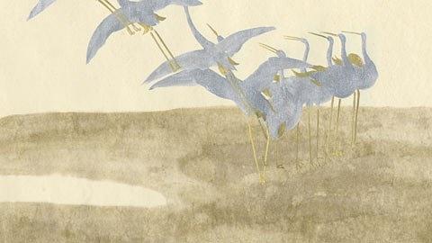 鶴下絵和歌巻