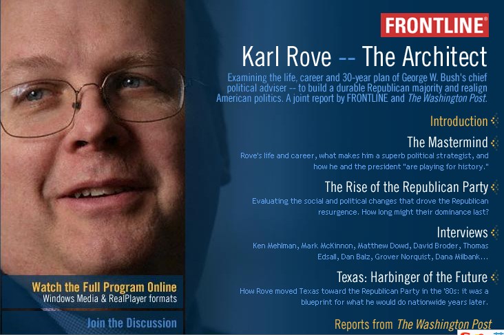 "Frontline" Karl Rove: The Architect