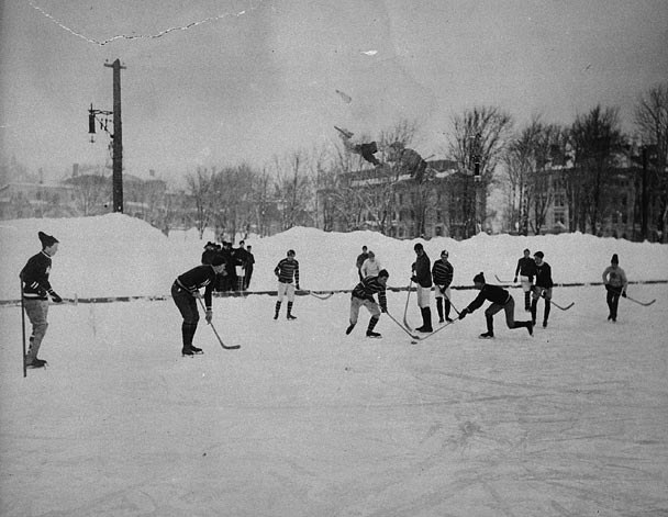 Hockey Match on the Ice
