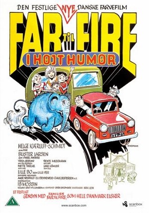Far til fire i højt humør