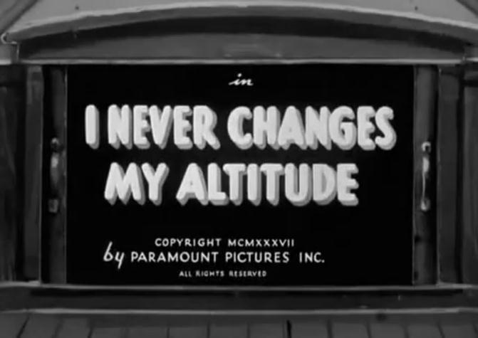 I Never Changes My Altitude